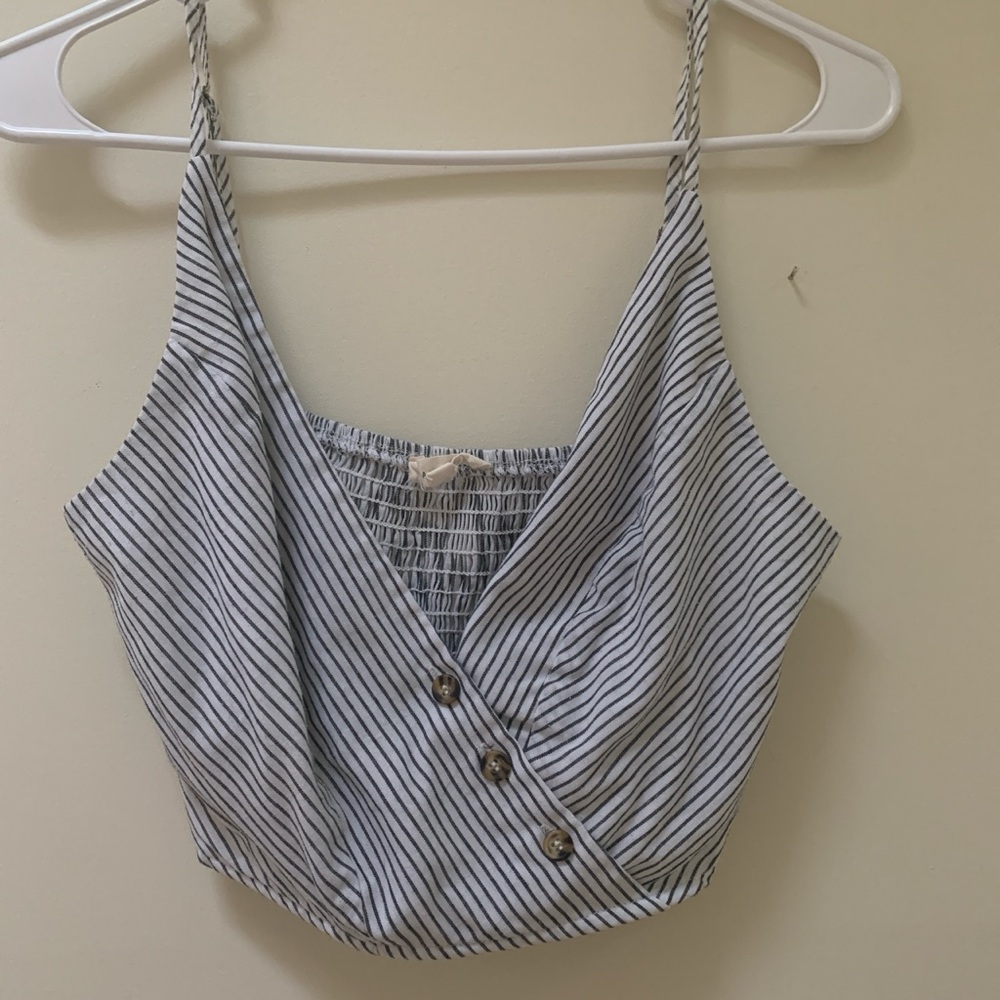 La Hearts Navy and White Striped Camisole